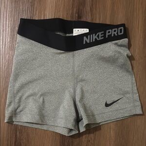 Nike Gray and Black Athletic Shorts